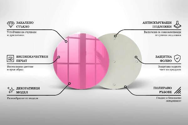 Grabkerzen Unterlage Rosa Farbe