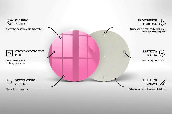 Grabkerzen Unterlage Rosa Farbe