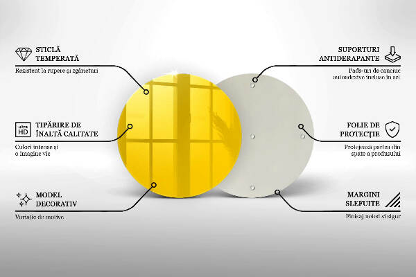 Unterlage für Kerzen Gelbe Farbe