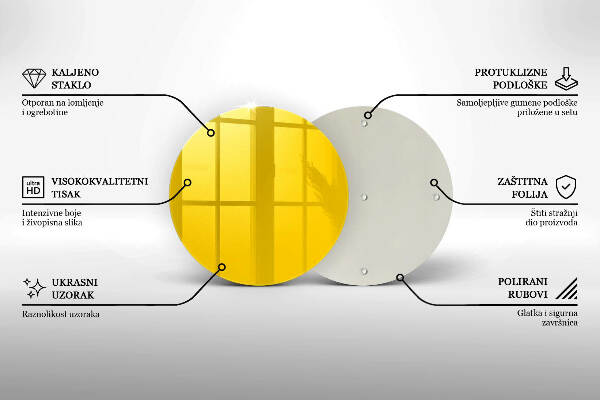 Unterlage für Kerzen Gelbe Farbe