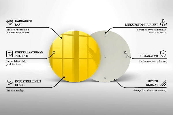 Unterlage für Kerzen Gelbe Farbe
