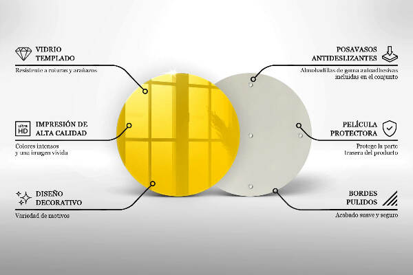 Unterlage für Kerzen Gelbe Farbe