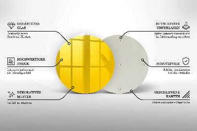 Unterlage für Kerzen Gelbe Farbe