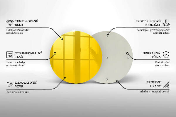 Unterlage für Kerzen Gelbe Farbe