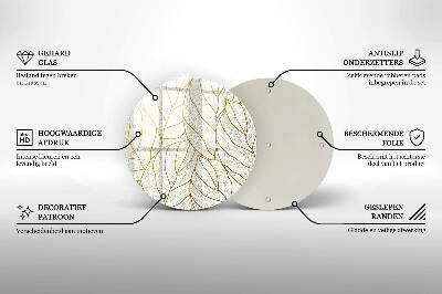 Unterlage für Kerzen Linienzeichnung Blattmuster