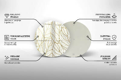Unterlage für Kerzen Linienzeichnung Blattmuster