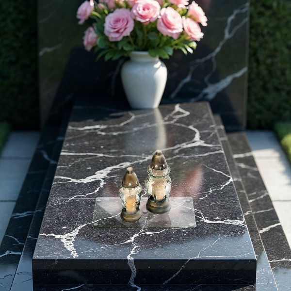 Untersetzer für Grabkerze rechteckige transparente