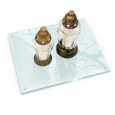 Untersetzer für Grabkerze rechteckige transparente