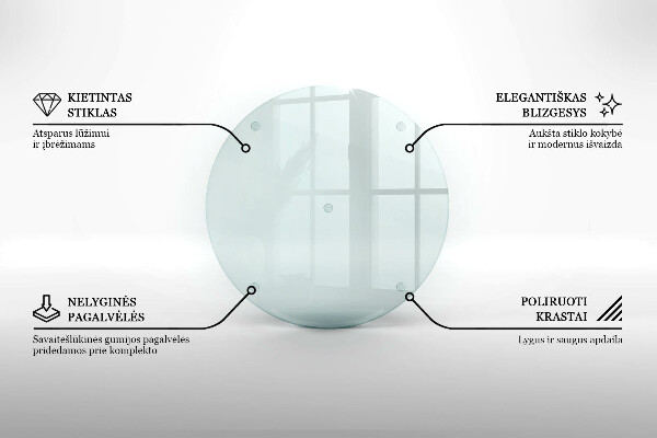 Glasunterlage für Grabkerzen runder transparent