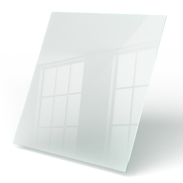 Quadratische Tischplatte aus Glas Halbtransparente