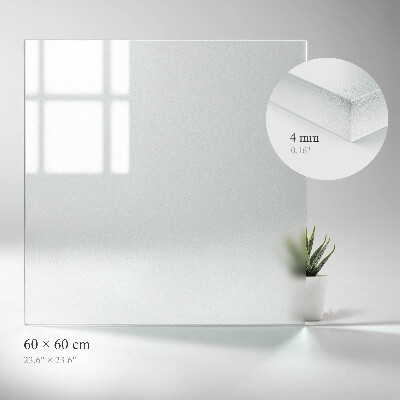 Quadratische Tischplatte aus Glas Halbtransparente