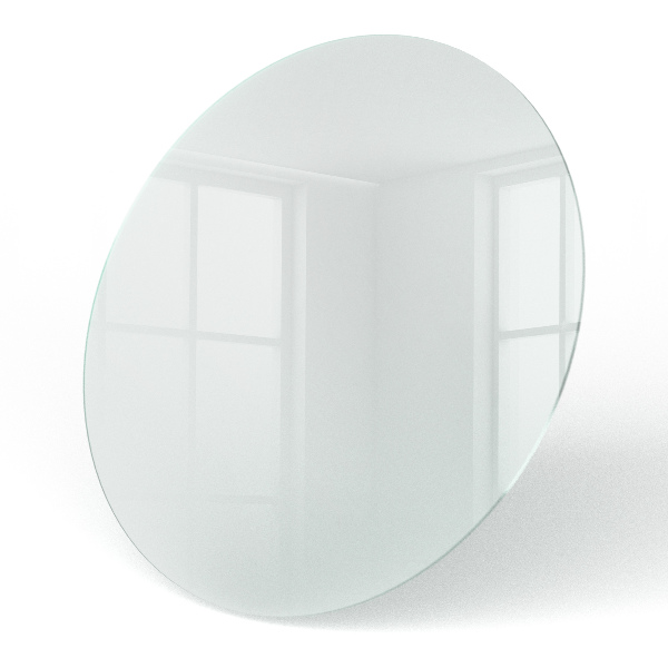 Runde Tischplatte aus Glas Halbtransparente