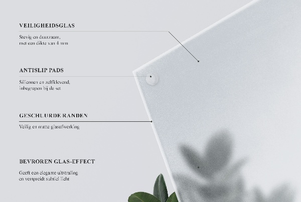 Runde Tischplatte aus Glas Halbtransparente