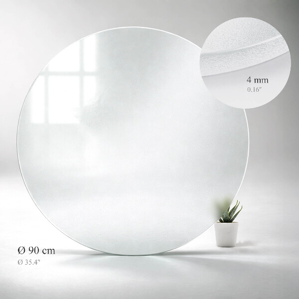 Runde Tischplatte aus Glas Halbtransparente