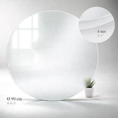 Runde Tischplatte aus Glas Halbtransparente