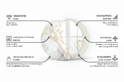 Glastischplatte Farbe Weiß, glatt