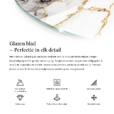 Glastischplatte Farbe Weiß, glatt