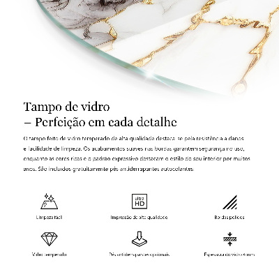 Glastischplatte Farbe Weiß, glatt