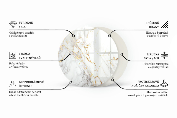 Runde tischplatte Farbe Schwarz, glatt