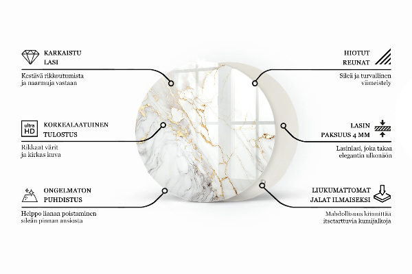 Glastischplatte Betonstruktur mit Kratzern
