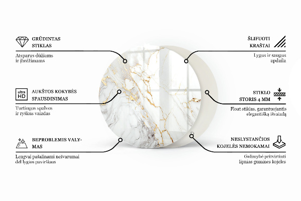 Runde tischplatte Mosaikmuster mit Ornamenten