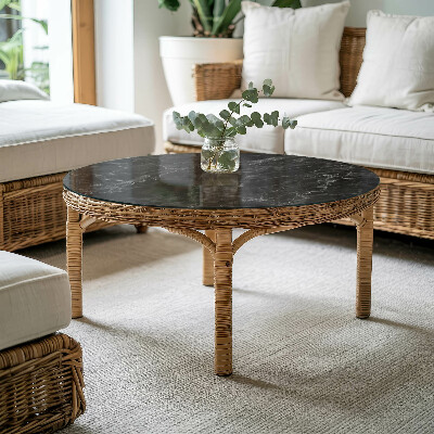 Runde tischplatte Marmormuster mit Adern