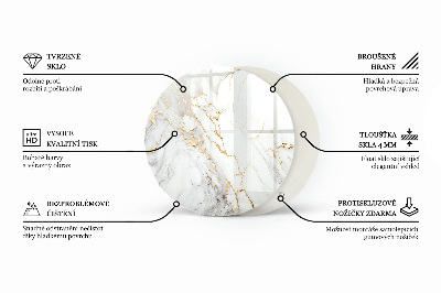 Glastischplatte Natürliche Steinstruktur