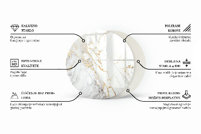 Glastischplatte Natürliche Steinstruktur