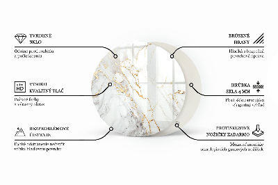 Glastischplatte Natürliche Steinstruktur