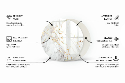 Glastischplatte Natürliche Steinstruktur