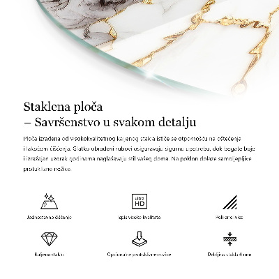 Runde tischplatte Marmoroberflächenmuster