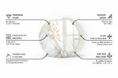 Runde tischplatte Marmoroberflächenmuster