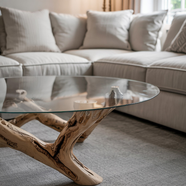 Tischplatte rund transparent