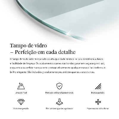 Tischplatte rund transparent