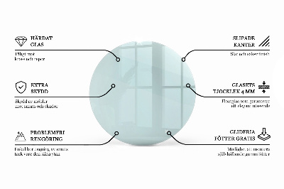 Tischplatte rund transparent