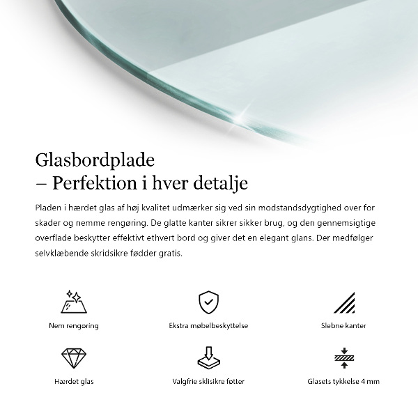 Tischplatte rund transparent