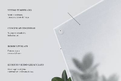 Rechteckige Tischplatte aus Glas Halbtransparente