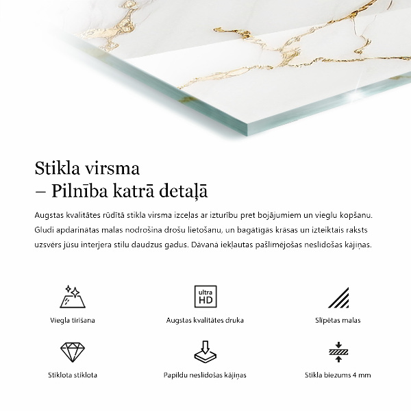 Glas für tischplatte Marmor-Grafikkomposition