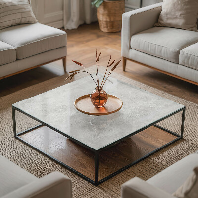 Rechteckige tischplatte Kratzer auf der Betonoberfläche