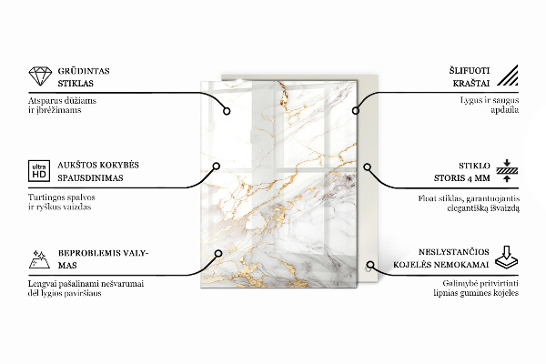 Glas für tischplatte Dekorative Mosaike mit Details