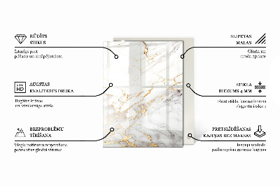 Glas für tischplatte Dekorative Mosaike mit Details