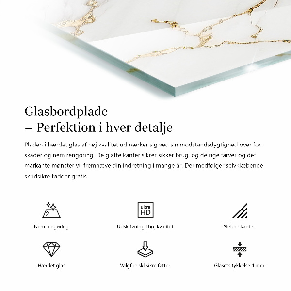 Glas für tischplatte Dekorative Mosaike mit Details