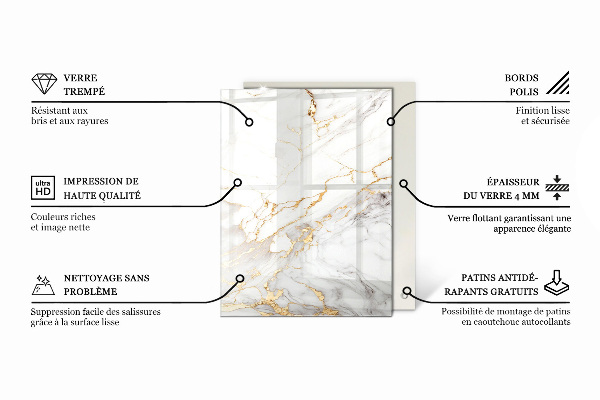 Rechteckige tischplatte Stilvolles Waldmotiv