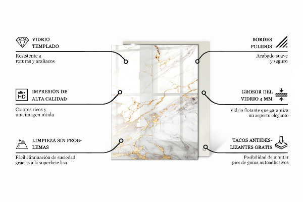 Rechteckige tischplatte Steintexturmotiv