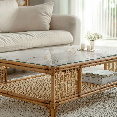 Rechteckige tischplatte Feine Marmoradern