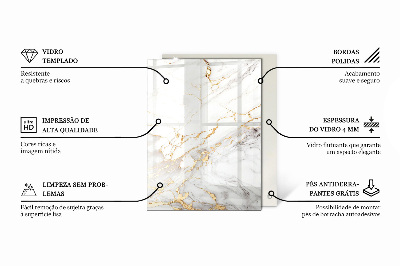 Rechteckige tischplatte Feine Marmoradern
