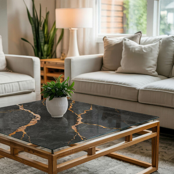 Rechteckige tischplatte Marmoradern im Design