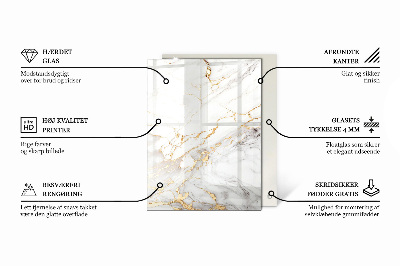 Rechteckige tischplatte Marmoradern im Design