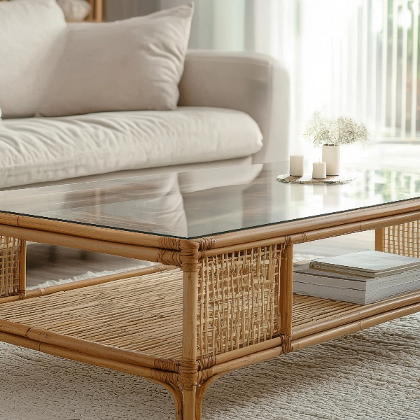 Rechteckige tischplatte transparent