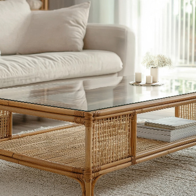 Rechteckige tischplatte transparent